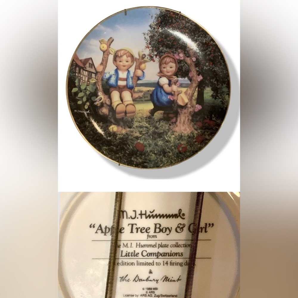 The Danbury Mint MJ Hummel Little Companions Collector’s Edition Plate, #R570